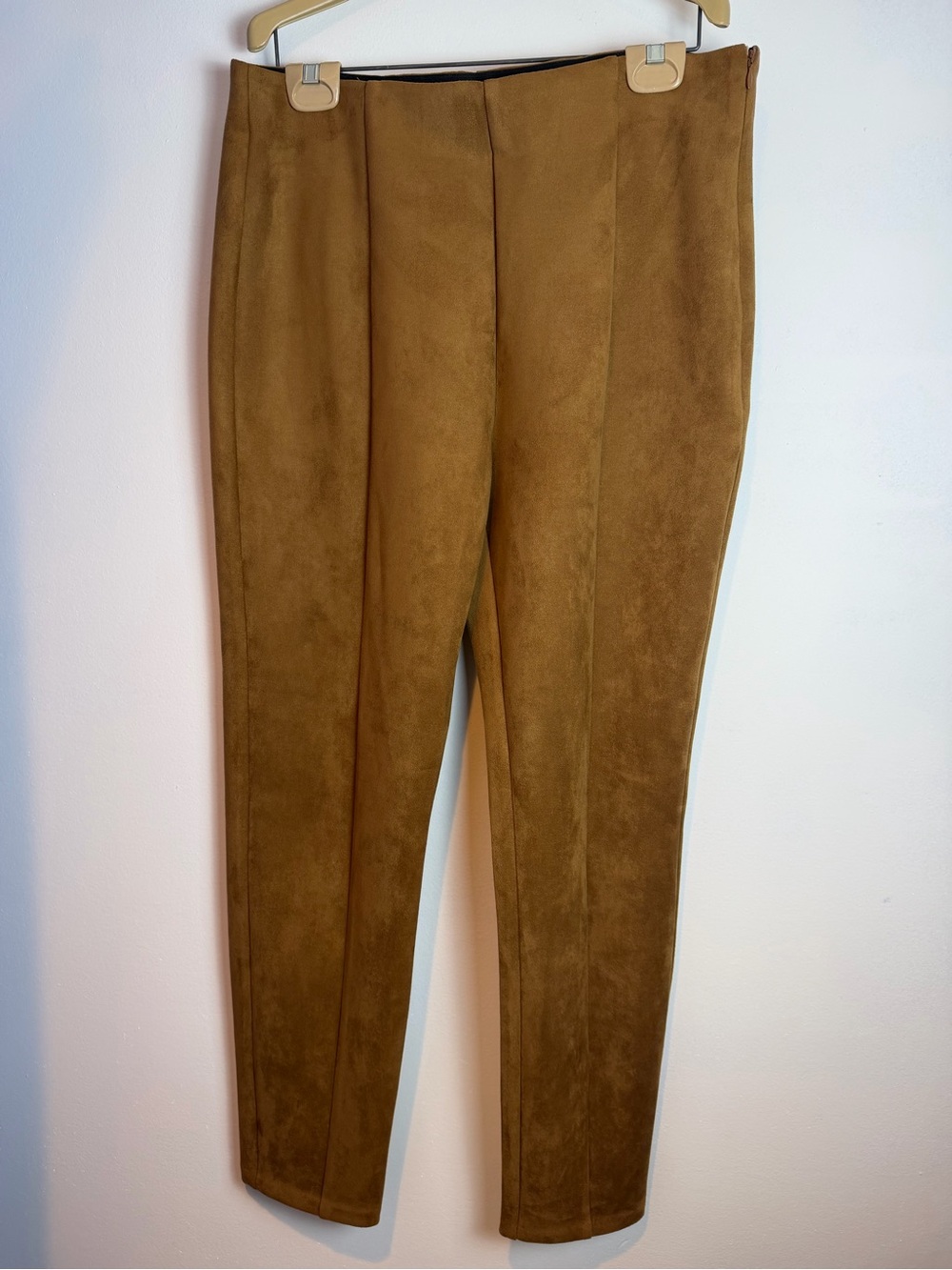 Gibson Latimer Tan Suede-Effect Slim Chinos